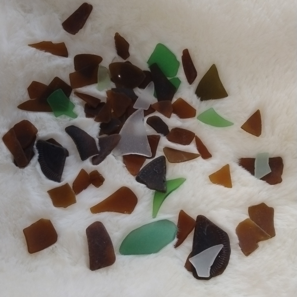 Sea Glass Pieces In Jar